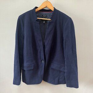 Talbots Navy Blue Aberdeen‎ Knit Ponte Blazer - Size 10